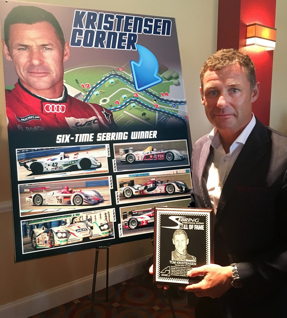 Tom Kristensen i Sebring Hall of Fame og med eget sving
(Foto: Audi)